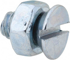 Value Collection - 1/4-20 UNC, 1/2" OAL Slotted Drive Machine Screw - Flat Head, Grade 2 Steel, Zinc-Plated Finish, Without Washer - Benchmark Tooling