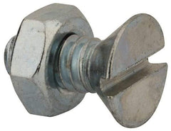 Value Collection - 1/4-20 UNC, 5/8" OAL Slotted Drive Machine Screw - Flat Head, Grade 2 Steel, Zinc-Plated Finish, Without Washer - Benchmark Tooling