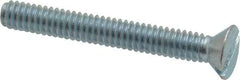 Value Collection - 1/4-20 UNC, 2" OAL Slotted Drive Machine Screw - Flat Head, Grade 2 Steel, Zinc-Plated Finish, Without Washer - Benchmark Tooling