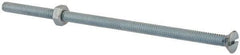 Value Collection - 1/4-20 UNC, 6" OAL Slotted Drive Machine Screw - Flat Head, Grade J82 Steel, Zinc-Plated Finish, Without Washer - Benchmark Tooling