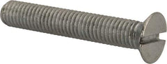 Value Collection - M8x1.25, 50mm OAL Slotted Drive Machine Screw - Flat Head, Grade 4.8 Steel, Zinc-Plated Finish, Without Washer - Benchmark Tooling