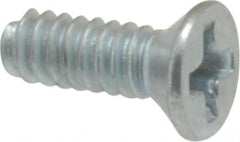 Value Collection - #4-40 UNC, 5/16" OAL Phillips Drive Machine Screw - Flat Head, Grade 2 Steel, Zinc-Plated Finish, Without Washer - Benchmark Tooling