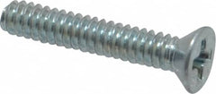 Value Collection - #4-40 UNC, 5/8" OAL Phillips Drive Machine Screw - Flat Head, Grade 2 Steel, Zinc-Plated Finish, Without Washer - Benchmark Tooling