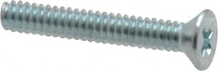 Value Collection - #4-40 UNC, 3/4" OAL Phillips Drive Machine Screw - Flat Head, Grade 2 Steel, Zinc-Plated Finish, Without Washer - Benchmark Tooling
