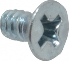Value Collection - #6-32 UNC, 1/4" OAL Phillips Drive Machine Screw - Flat Head, Grade 2 Steel, Zinc-Plated Finish, Without Washer - Benchmark Tooling