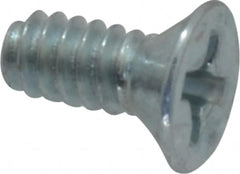 Value Collection - #6-32 UNC, 5/16" OAL Phillips Drive Machine Screw - Flat Head, Grade 2 Steel, Zinc-Plated Finish, Without Washer - Benchmark Tooling