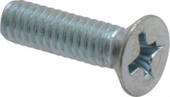 Value Collection - #8-32 UNC, 5/8" OAL Phillips Drive Machine Screw - Flat Head, Grade 2 Steel, Zinc-Plated Finish, Without Washer - Benchmark Tooling