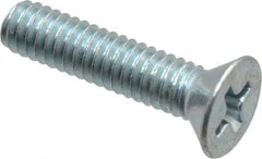 Value Collection - #8-32 UNC, 3/4" OAL Phillips Drive Machine Screw - Flat Head, Grade 2 Steel, Zinc-Plated Finish, Without Washer - Benchmark Tooling