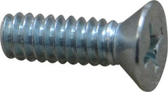 Value Collection - #10-24 UNC, 5/8" OAL Phillips Drive Machine Screw - Flat Head, Grade 2 Steel, Zinc-Plated Finish, Without Washer - Benchmark Tooling