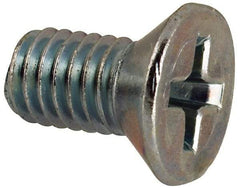 Value Collection - #10-32 UNF, 3/8" OAL Phillips Drive Machine Screw - Flat Head, Grade 2 Steel, Zinc-Plated Finish, Without Washer - Benchmark Tooling