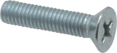 Value Collection - #10-32 UNF, 7/8" OAL Phillips Drive Machine Screw - Flat Head, Grade 2 Steel, Zinc-Plated Finish, Without Washer - Benchmark Tooling