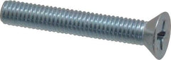 Value Collection - #10-32 UNF, 1-1/4" OAL Phillips Drive Machine Screw - Flat Head, Grade 2 Steel, Zinc-Plated Finish, Without Washer - Benchmark Tooling