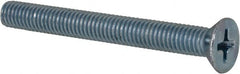 Value Collection - #10-32 UNF, 1-3/4" OAL Phillips Drive Machine Screw - Flat Head, Grade 2 Steel, Zinc-Plated Finish, Without Washer - Benchmark Tooling