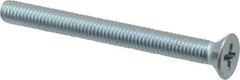 Value Collection - #10-32 UNF, 2" OAL Phillips Drive Machine Screw - Flat Head, Grade 2 Steel, Zinc-Plated Finish, Without Washer - Benchmark Tooling