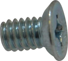 Value Collection - #12-24 UNC, 3/8" OAL Phillips Drive Machine Screw - Flat Head, Grade 2 Steel, Zinc-Plated Finish, Without Washer - Benchmark Tooling