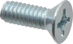 Value Collection - #12-24 UNC, 5/8" OAL Phillips Drive Machine Screw - Flat Head, Grade 2 Steel, Zinc-Plated Finish, Without Washer - Benchmark Tooling