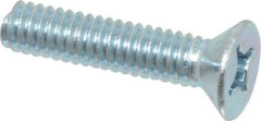 Value Collection - #12-24 UNC, 1" OAL Phillips Drive Machine Screw - Flat Head, Grade J82 Steel, Zinc-Plated Finish, Without Washer - Benchmark Tooling