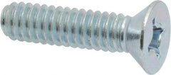 Value Collection - 1/4-20 UNC, 1" OAL Phillips Drive Machine Screw - Flat Head, Grade 2 Steel, Zinc-Plated Finish, Without Washer - Benchmark Tooling