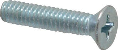 Value Collection - 1/4-20 UNC, 1-1/4" OAL Phillips Drive Machine Screw - Flat Head, Grade 2 Steel, Zinc-Plated Finish, Without Washer - Benchmark Tooling