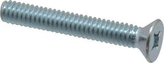 Value Collection - 1/4-20 UNC, 1-3/4" OAL Phillips Drive Machine Screw - Flat Head, Grade 2 Steel, Zinc-Plated Finish, Without Washer - Benchmark Tooling
