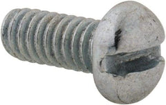 Value Collection - #5-40 UNC, 5/16" Length Under Head Slotted Drive Machine Screw - Round Head, Grade J82 Steel, Zinc-Plated Finish, Without Washer - Benchmark Tooling