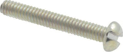 Value Collection - #5-40 UNC, 7/8" Length Under Head Slotted Drive Machine Screw - Round Head, Grade J82 Steel, Zinc-Plated Finish, Without Washer - Benchmark Tooling