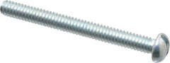 Value Collection - #5-40 UNC, 1-1/4" Length Under Head Slotted Drive Machine Screw - Round Head, Grade 2 Alloy Steel, Zinc-Plated Finish, Without Washer - Benchmark Tooling