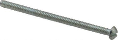 Value Collection - #6-32 UNC, 2-1/4" Length Under Head Slotted Drive Machine Screw - Round Head, Grade 2 Alloy Steel, Zinc-Plated Finish, Without Washer - Benchmark Tooling