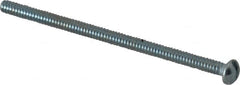 Value Collection - #6-32 UNC, 2-1/2" Length Under Head Slotted Drive Machine Screw - Round Head, Grade 2 Alloy Steel, Zinc-Plated Finish, Without Washer - Benchmark Tooling