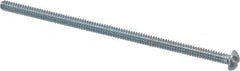Value Collection - #6-32 UNC, 3" Length Under Head Slotted Drive Machine Screw - Round Head, Grade 2 Alloy Steel, Zinc-Plated Finish, Without Washer - Benchmark Tooling