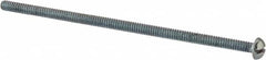 Value Collection - #6-32 UNC, 3-1/2" Length Under Head Slotted Drive Machine Screw - Round Head, Grade 2 Alloy Steel, Zinc-Plated Finish, Without Washer - Benchmark Tooling