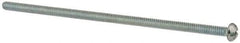 Value Collection - #6-32 UNC, 3-3/4" Length Under Head Slotted Drive Machine Screw - Round Head, Grade 2 Alloy Steel, Zinc-Plated Finish, Without Washer - Benchmark Tooling
