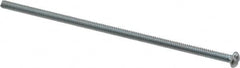 Value Collection - #6-32 UNC, 4" Length Under Head Slotted Drive Machine Screw - Round Head, Grade 2 Alloy Steel, Zinc-Plated Finish, Without Washer - Benchmark Tooling