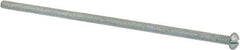 Value Collection - #8-32 UNC, 5" Length Under Head Slotted Drive Machine Screw - Round Head, Grade J82 Steel, Zinc-Plated Finish, Without Washer - Benchmark Tooling