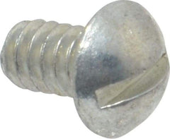 Value Collection - #10-24 UNC, 5/16" Length Under Head Slotted Drive Machine Screw - Round Head, Grade J82 Steel, Zinc-Plated Finish, Without Washer - Benchmark Tooling