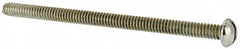 Value Collection - #10-24 UNC, 3-1/4" Length Under Head Slotted Drive Machine Screw - Round Head, Grade J82 Steel, Zinc-Plated Finish, Without Washer - Benchmark Tooling