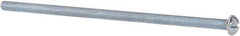 Value Collection - #10-32 UNF, 4-1/2" Length Under Head Slotted Drive Machine Screw - Round Head, Grade J82 Steel, Zinc-Plated Finish, Without Washer - Benchmark Tooling