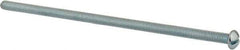 Value Collection - #10-32 UNF, 5" Length Under Head Slotted Drive Machine Screw - Round Head, Grade J82 Steel, Zinc-Plated Finish, Without Washer - Benchmark Tooling