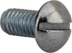 Value Collection - 5/16-18 UNC, 5/8" Length Under Head Slotted Drive Machine Screw - Round Head, Grade 2 Alloy Steel, Zinc-Plated Finish, Without Washer - Benchmark Tooling