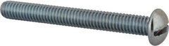 Value Collection - 5/16-18 UNC, 2-3/4" Length Under Head Slotted Drive Machine Screw - Round Head, Grade 2 Alloy Steel, Zinc-Plated Finish, Without Washer - Benchmark Tooling