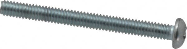 Value Collection - #8-32 UNC, 1-3/4" Length Under Head Phillips Drive Machine Screw - Round Head, Grade 2 Steel, Zinc-Plated Finish, Without Washer - Benchmark Tooling