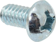 Value Collection - #12-24 UNC, 3/8" Length Under Head Phillips Drive Machine Screw - Round Head, Grade J82 Steel, Zinc-Plated Finish, Without Washer - Benchmark Tooling