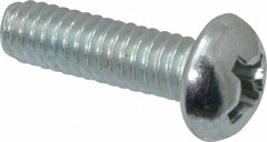 Value Collection - #12-24 UNC, 3/4" Length Under Head Phillips Drive Machine Screw - Round Head, Grade J82 Steel, Zinc-Plated Finish, Without Washer - Benchmark Tooling