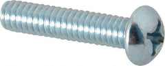 Value Collection - #12-24 UNC, 1" Length Under Head Phillips Drive Machine Screw - Round Head, Grade J82 Steel, Zinc-Plated Finish, Without Washer - Benchmark Tooling