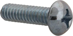 Value Collection - 1/4-20 UNC, 7/8" Length Under Head Phillips Drive Machine Screw - Round Head, Grade 2 Steel, Zinc-Plated Finish, Without Washer - Benchmark Tooling