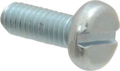 Value Collection - M3x0.50, 8mm Length Under Head Slotted Drive Machine Screw - Pan Head, Grade 4.8 Steel, Zinc-Plated Finish, Without Washer - Benchmark Tooling