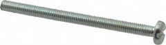 Value Collection - M3x0.50, 40mm Length Under Head Slotted Drive Machine Screw - Pan Head, Grade 4.8 Steel, Zinc-Plated Finish, Without Washer - Benchmark Tooling