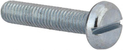 Value Collection - M5x0.80, 25mm Length Under Head Slotted Drive Machine Screw - Pan Head, Grade 4.8 Steel, Zinc-Plated Finish, Without Washer - Benchmark Tooling