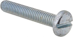 Value Collection - M6x1.00, 35mm Length Under Head Slotted Drive Machine Screw - Pan Head, Grade 4.8 Steel, Zinc-Plated Finish, Without Washer - Benchmark Tooling