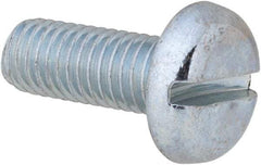 Value Collection - M8x1.25, 20mm Length Under Head Slotted Drive Machine Screw - Pan Head, Grade 4.8 Steel, Zinc-Plated Finish, Without Washer - Benchmark Tooling